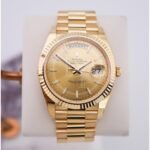 Rolex Day-Date 40 Yellow Gold Champagne Index Dial & Fluted Bezel President Bracelet 228238 -