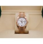 Rolex Day-Date 40 Rose Gold White Roman Dial & Fluted Bezel President Bracelet 228235 - - 图片 2