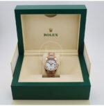 Rolex Day-Date 40 Rose Gold White Roman Dial & Fluted Bezel President Bracelet 228235 - - 图片 3