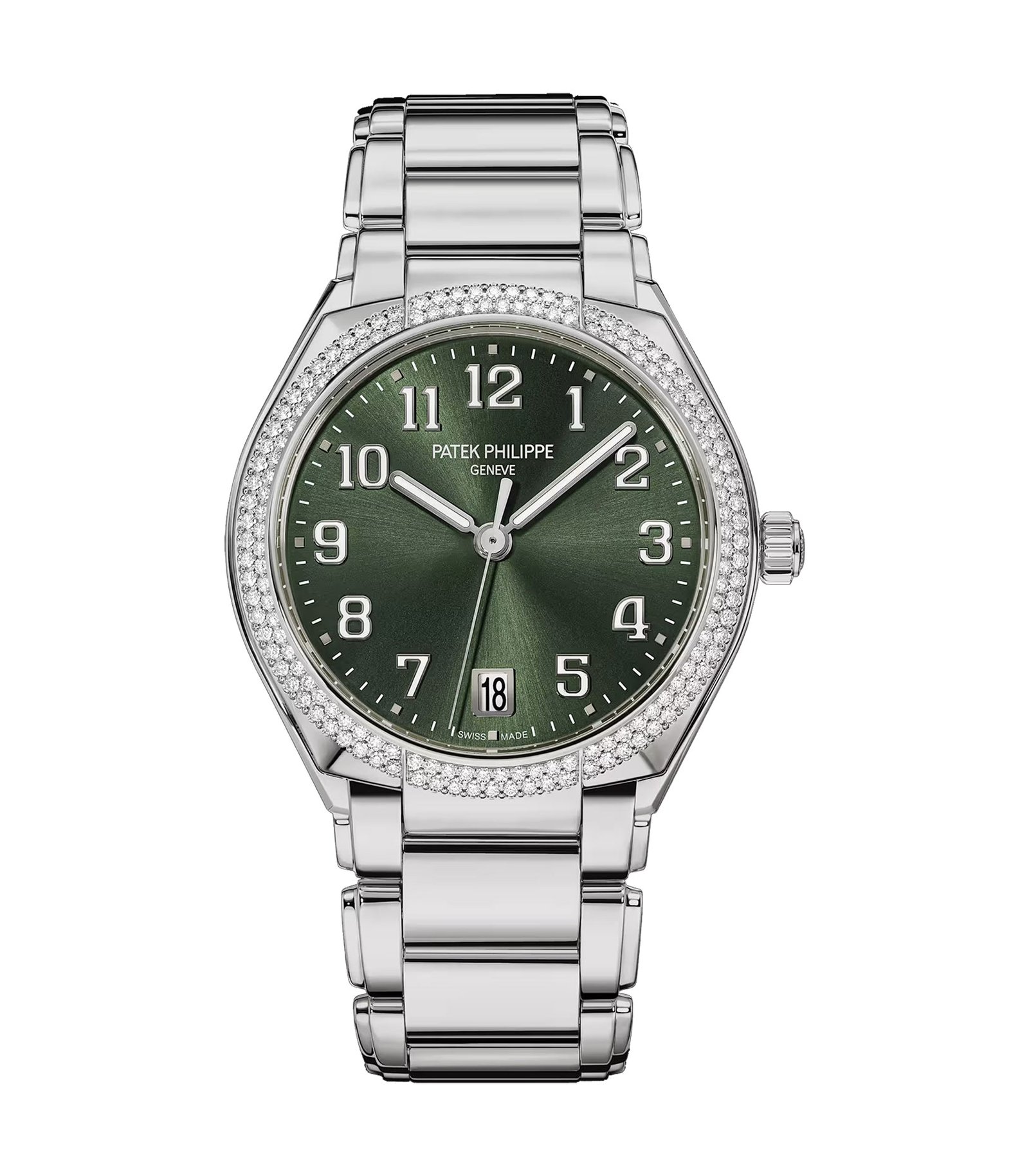 7300-1.jpg 36mm Steel Green Dial Diamond Bezel Automatic - 图片 1