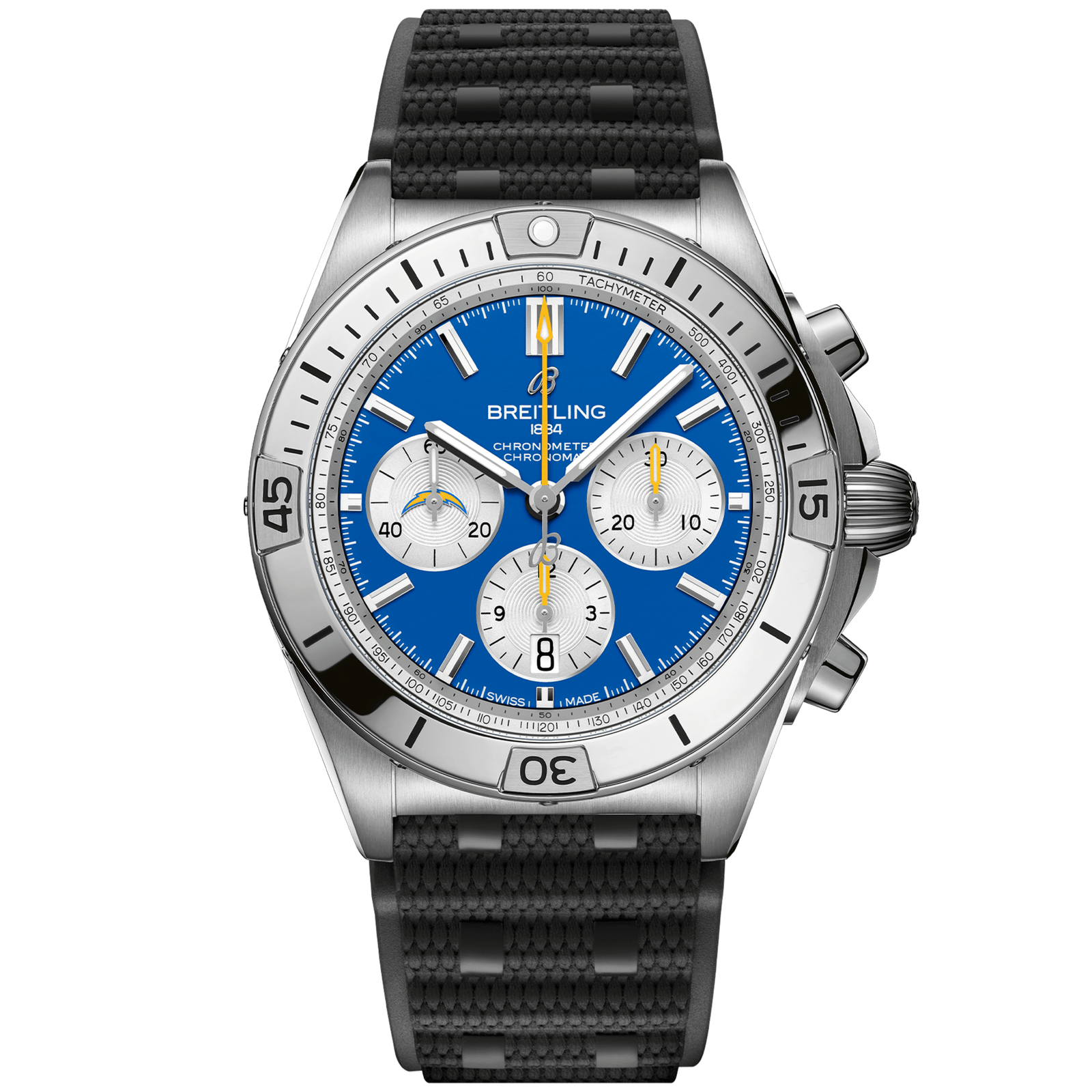 Chronomat_B0142_AB01342B1C8S1_RUBBER_LOS_ANGELES_CHARGERS_DIGITAL-scaled-1.png Chronomat B01 42 NFL Los Angeles Chargers Edition AB01342B1C8S1 - 图片 1
