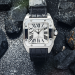 Cartier Santos XL Stainless Steel Automatic Watch – 38mm Leather Strap - 图片 6