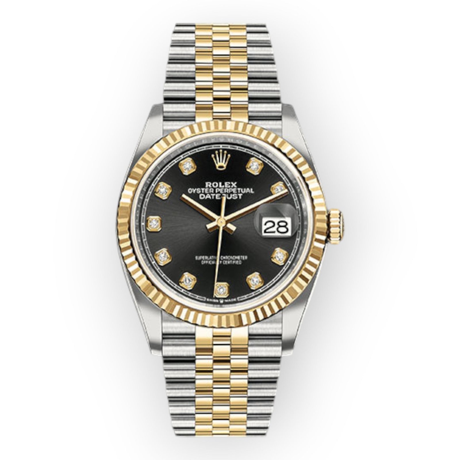 Pre-Owned-Rolex-Steel-and-Yellow-Gold-Datejust-36-Watch-126233-Black-Diamond-Dial-Two-Tone-Jubilee-Bracelet-JD-Watches-NY.jpg Rolex Steel and Yellow Gold Datejust 36 Watch 126233 Black Diamond Dial - Two Tone Jubilee Bracelet - 图片 1