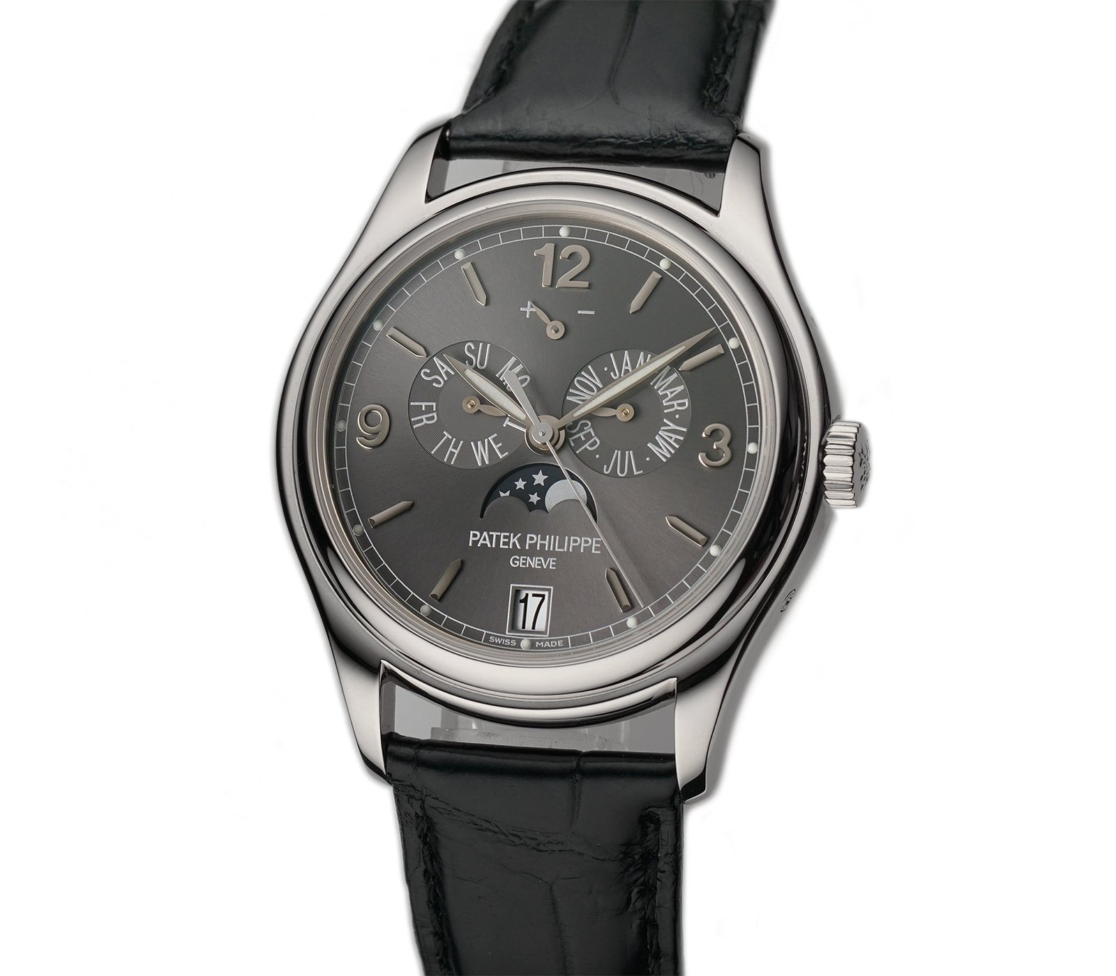 Untitled-2_a74e393f-ca2f-4ce5-9dfc-12a8acb5a884.jpg 39mm Annual Calendar 18k WG Grey Dial Deployant - 图片 1